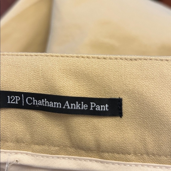 Talbots khaki Chatham ankle pants Side zip Size 12P New - Picture 8 of 8
